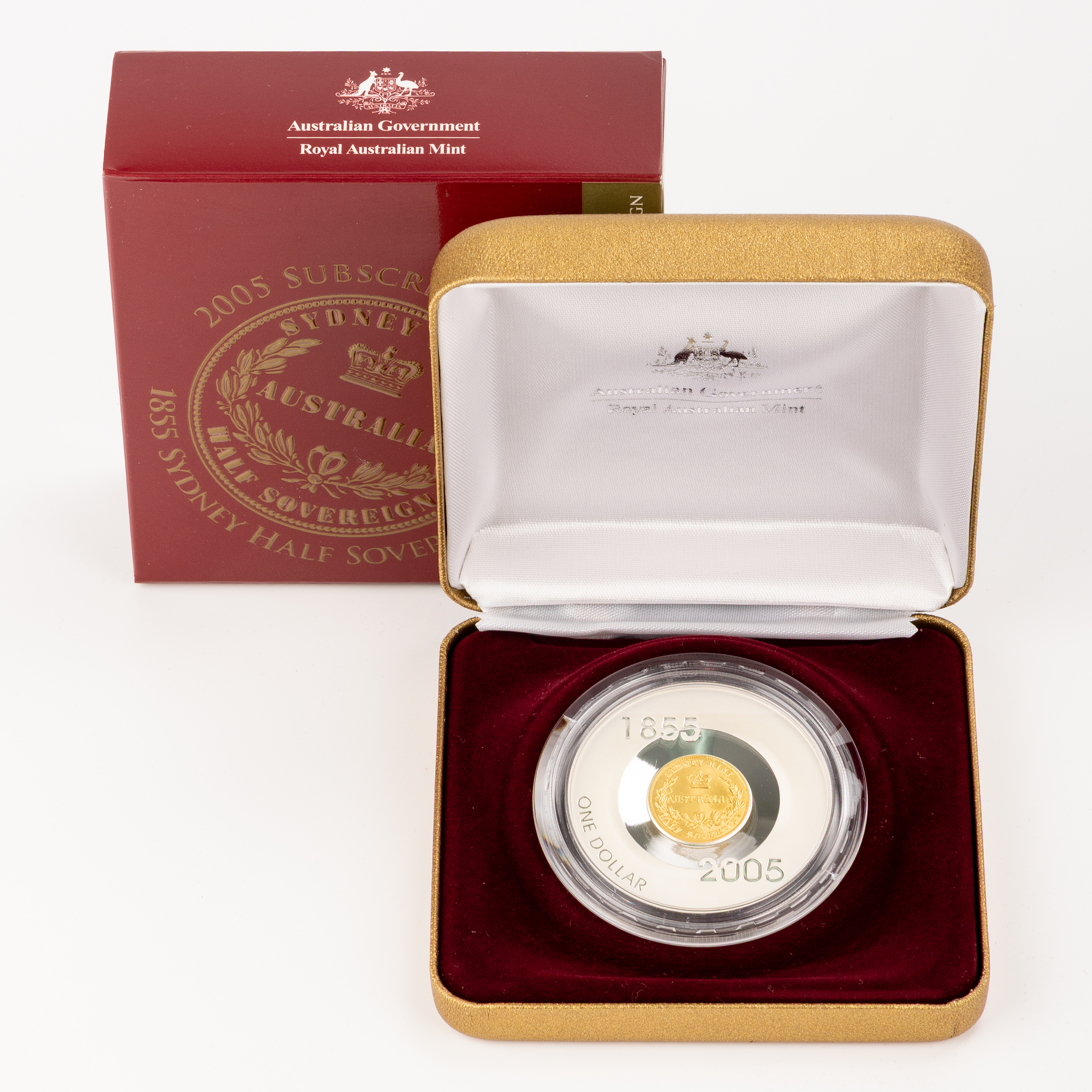 8 · Sydney Mint Half Sovereign Anniv. Silver Proof, One Dollar, 2005