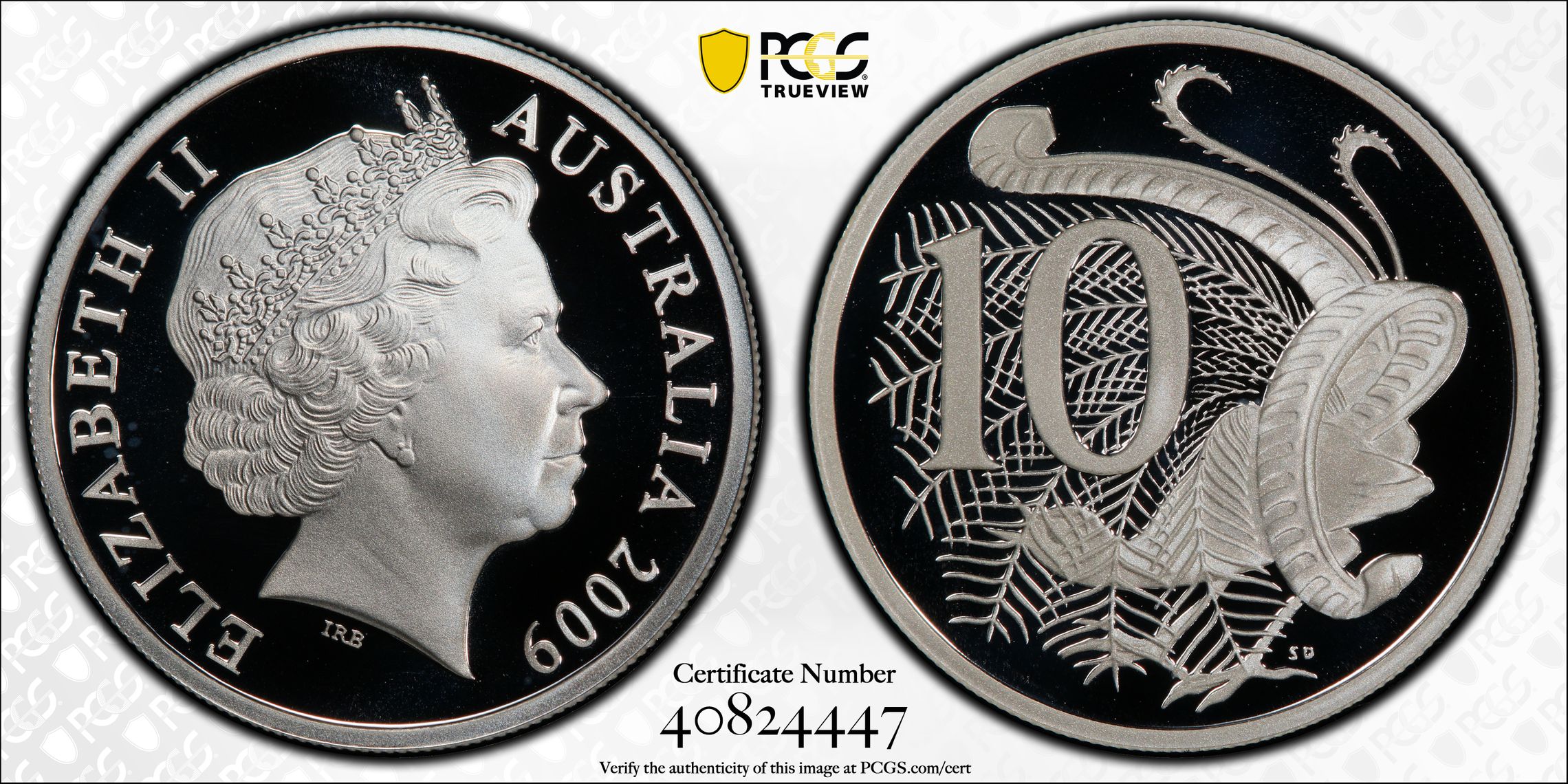 2009 Australia Ten Cent, 10c Silver PCGS - PR69DCAM POP 6/0 -447