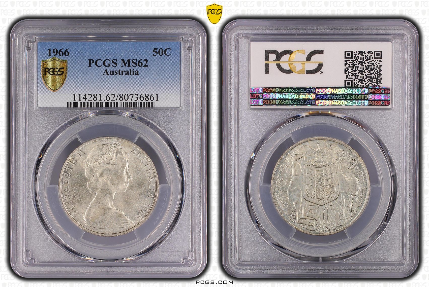 Fifty Cent, 1966, PCGS MS62