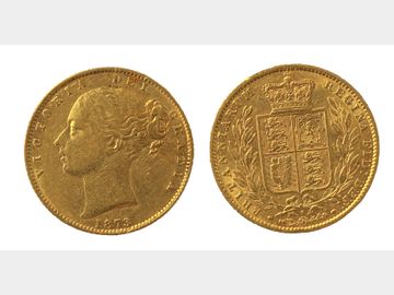 1873 VICTORIA SHIELD SOVEREIGN DIE 7