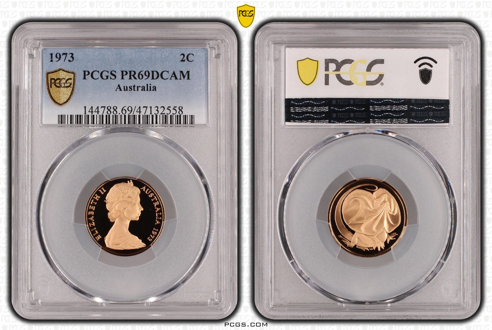 Elizabeth II, Two Cent, 1973, PCGS PR69DCAM