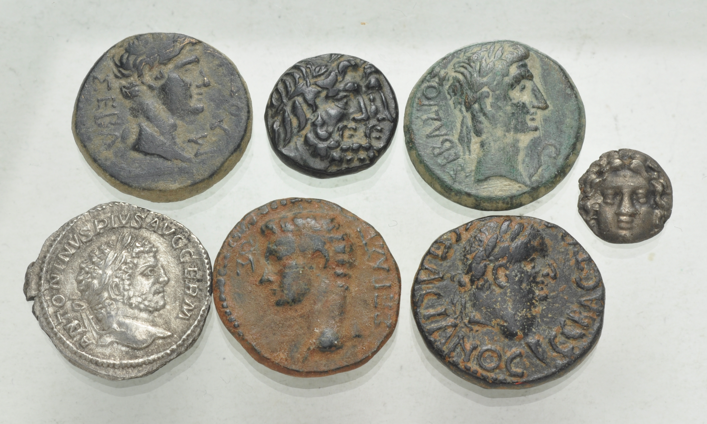 MIXED. Greek to Roman Imperial. Lot of seven (7) AR and Æ denominations ...