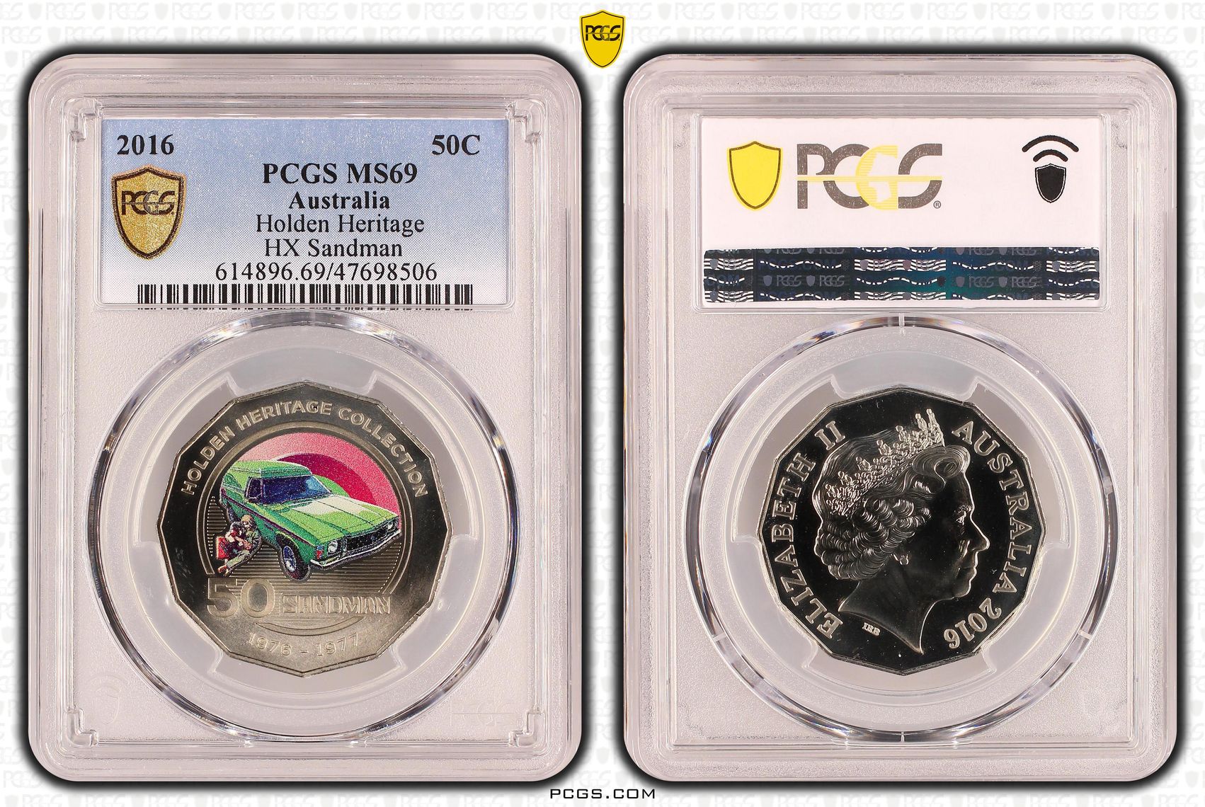 Elizabeth II, Holden Heritage - HX Sandman, Fifty Cent, 2016, PCGS MS69