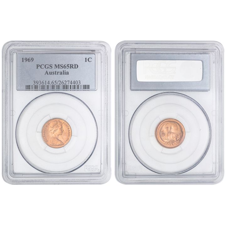 One Cent, 1969, PCGS MS65RD