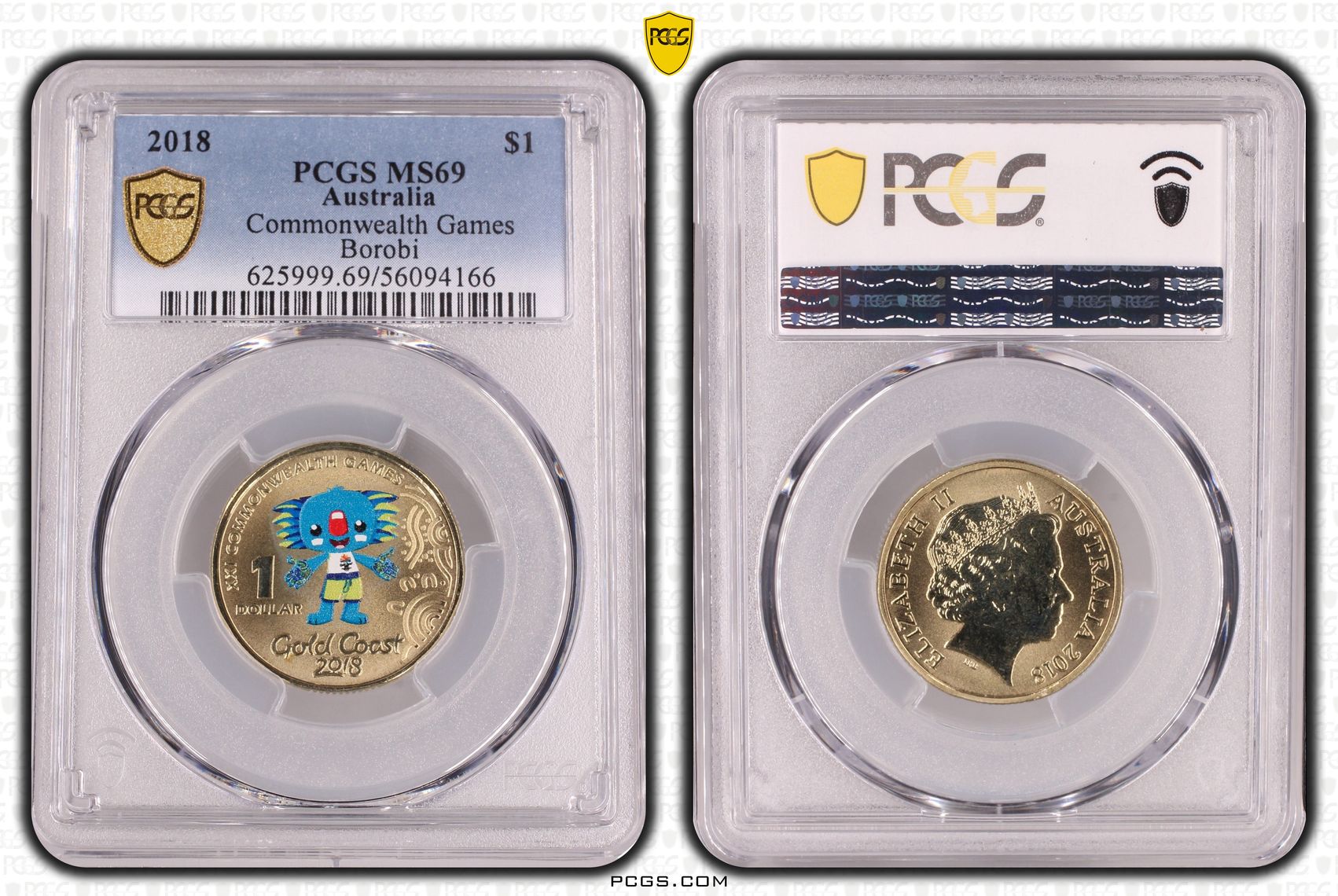 Commonwealth Games - Borobi, One Dollar, 2018, PCGS MS69