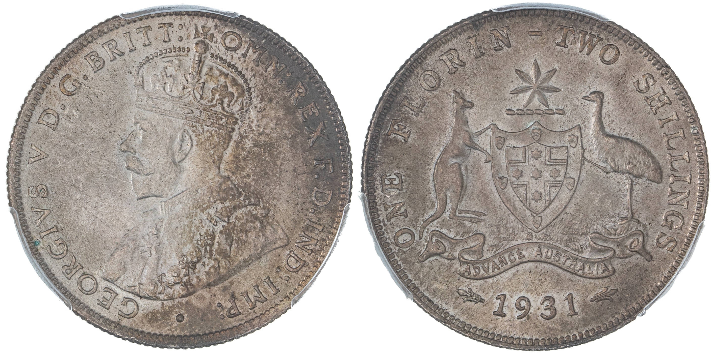 George V, Florin, 1931, PCGS MS65