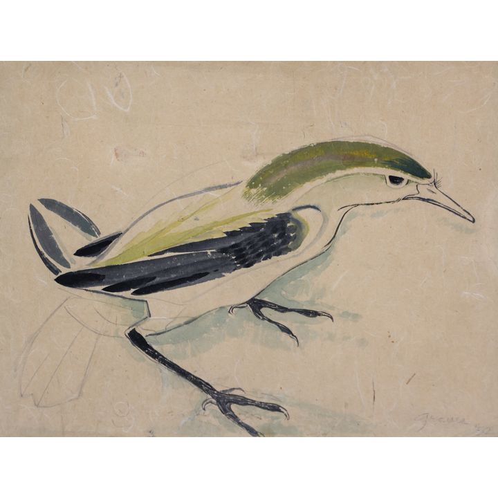 Morris Graves ''Spirit Bird'' (Wagging Tail) 1952 Tempera