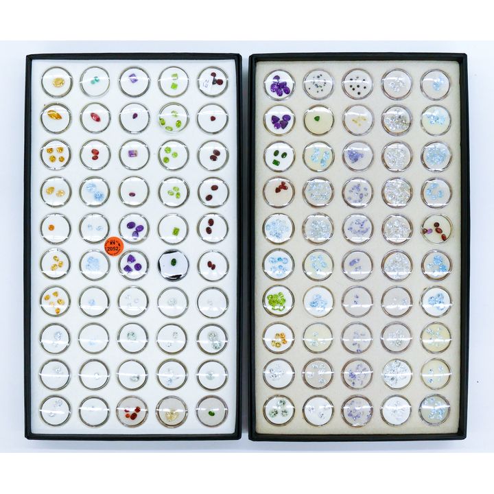 2 Trays of Assorted Topaz & Quartz Gemstones