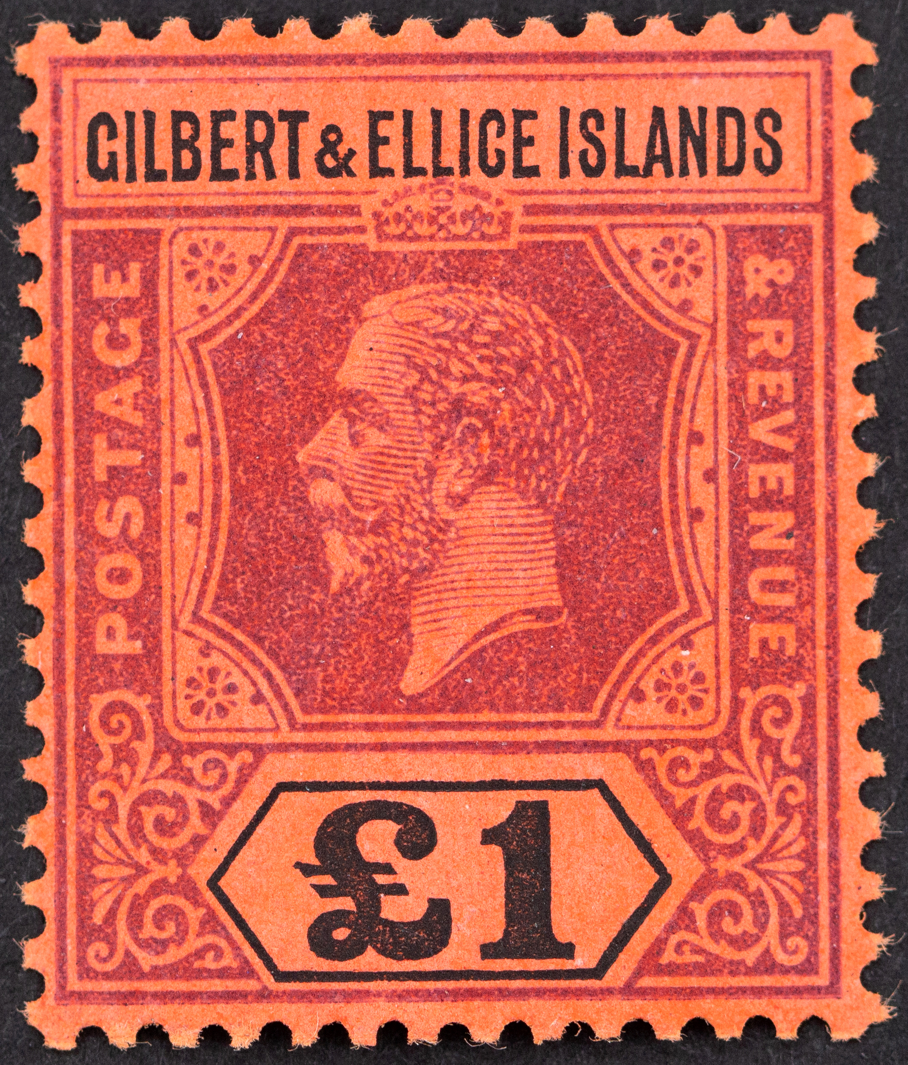Gilbert & Ellice Islands, One Pound, Purple & Black, 1924, MNH