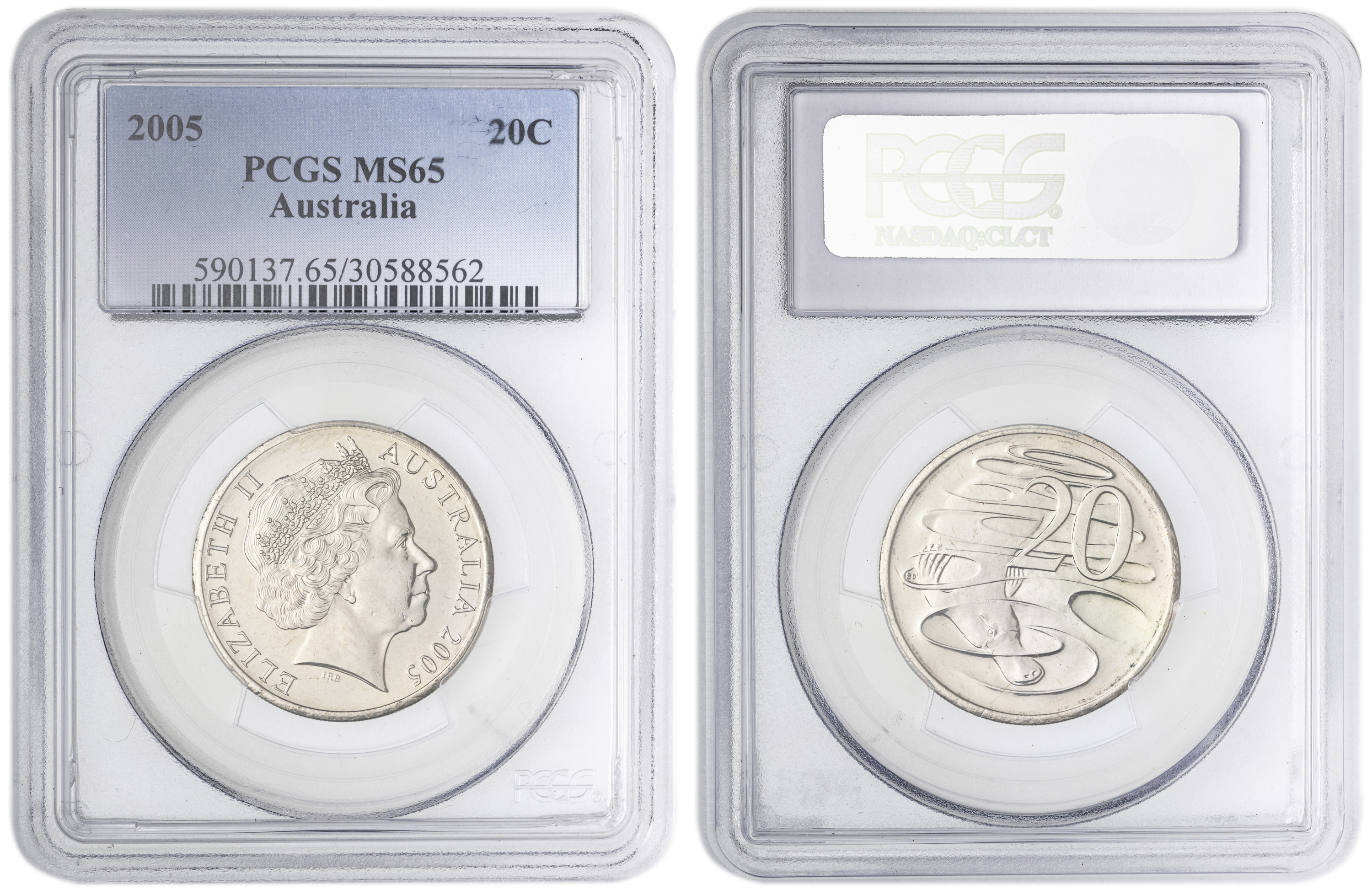 , Twenty Cent, 2005, PCGS MS65