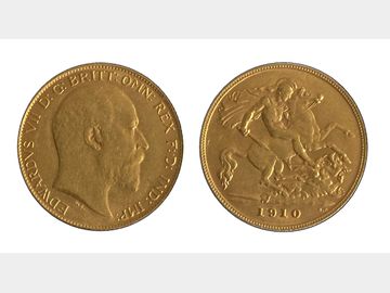 1910 EDWARD VII LONDON MINT SOVEREIGN