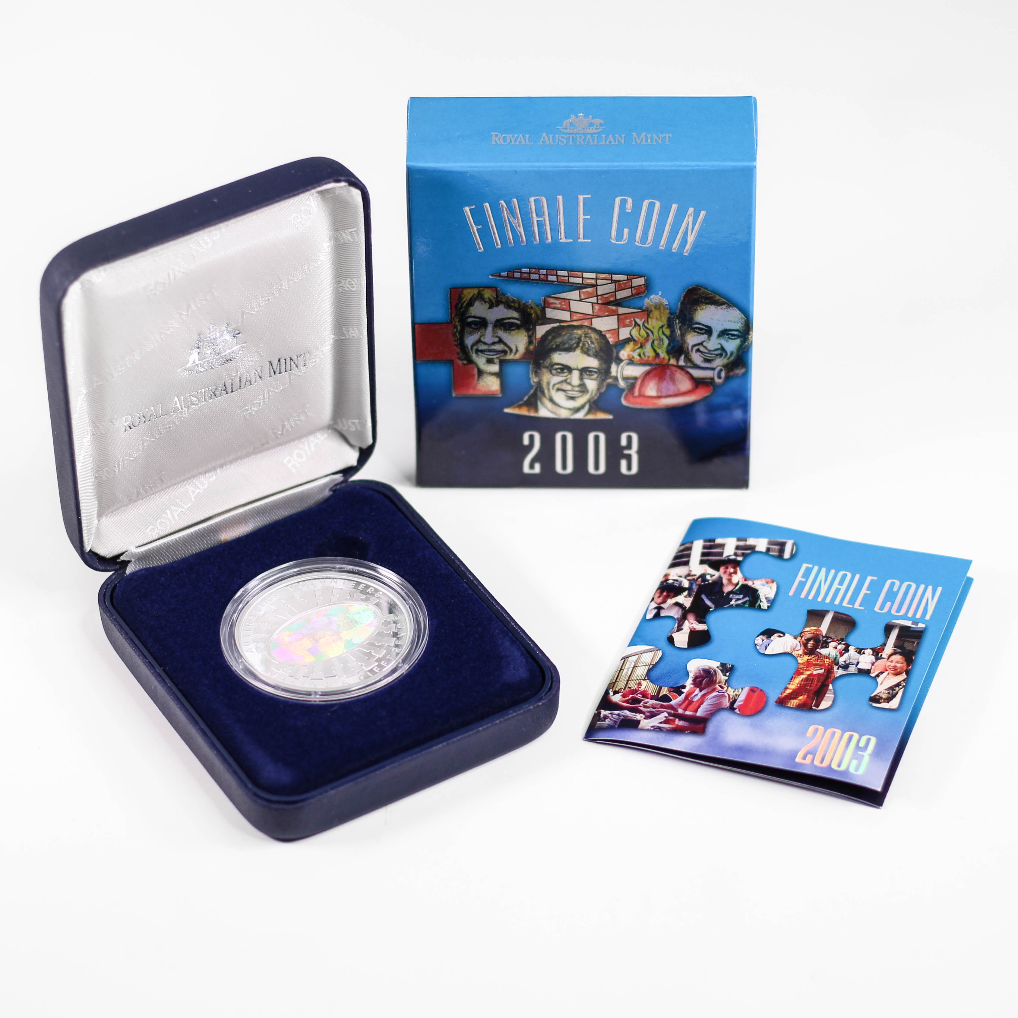 2003 RAM $5 Finale Volunteers Silver Proof Holographic Coin - Box & COA