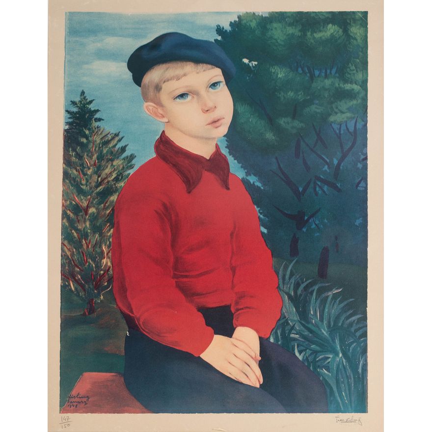 Mojżesz Kisling | Chłopiec w niebieskim berecie