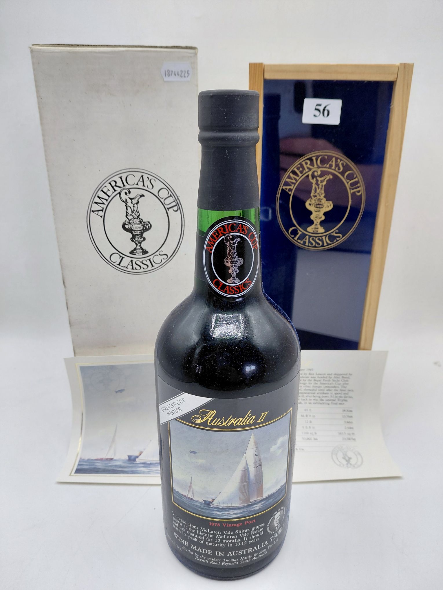 56 · AMERICA'S CUP, BOTTLE VINTAGE PORT