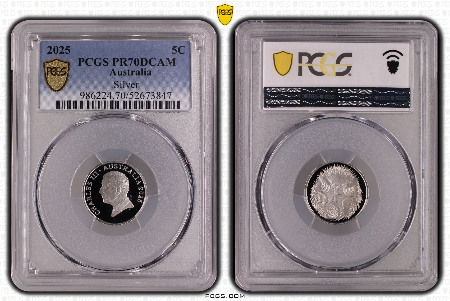 488 · Silver, 17/0, Five Cent, 2025,  PR70DCAM