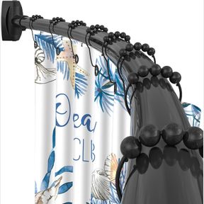 35'-82' YNL CURVED SHOWER CURTAIN ROD 35-82IN(2.9-6.8FT), MATTE BLACK ROUNDED RUSTPROOF SHOWER ROD FOR BATHROOM BATHTUB, ADJUSTABL