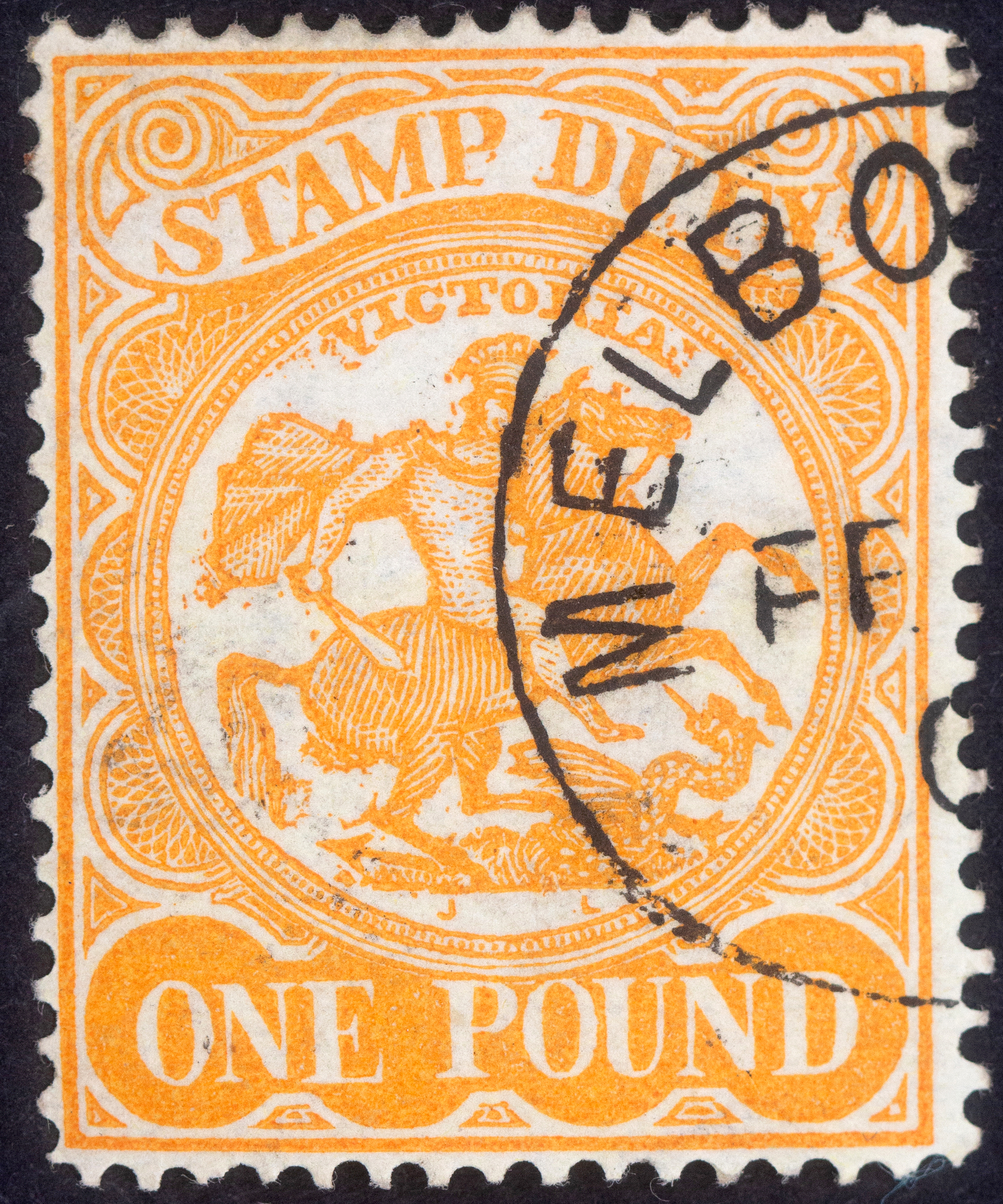 One Pound, Red-Orange, 1884, Fine