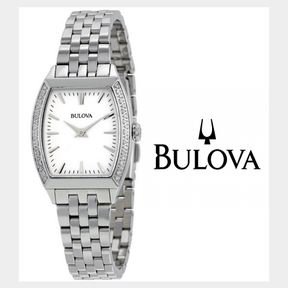 NEW Bulova Women's Diamond Stainless Steel Watch 96R196