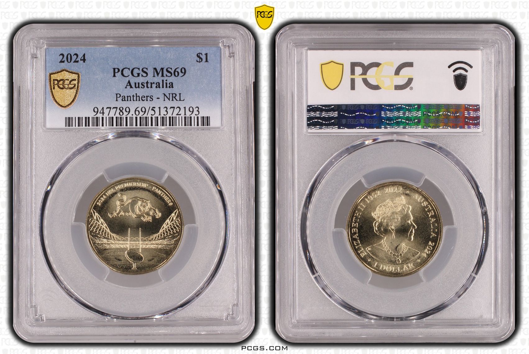 Panthers - NRL, POP 1/0, One Dollar, 2024, PCGS MS69