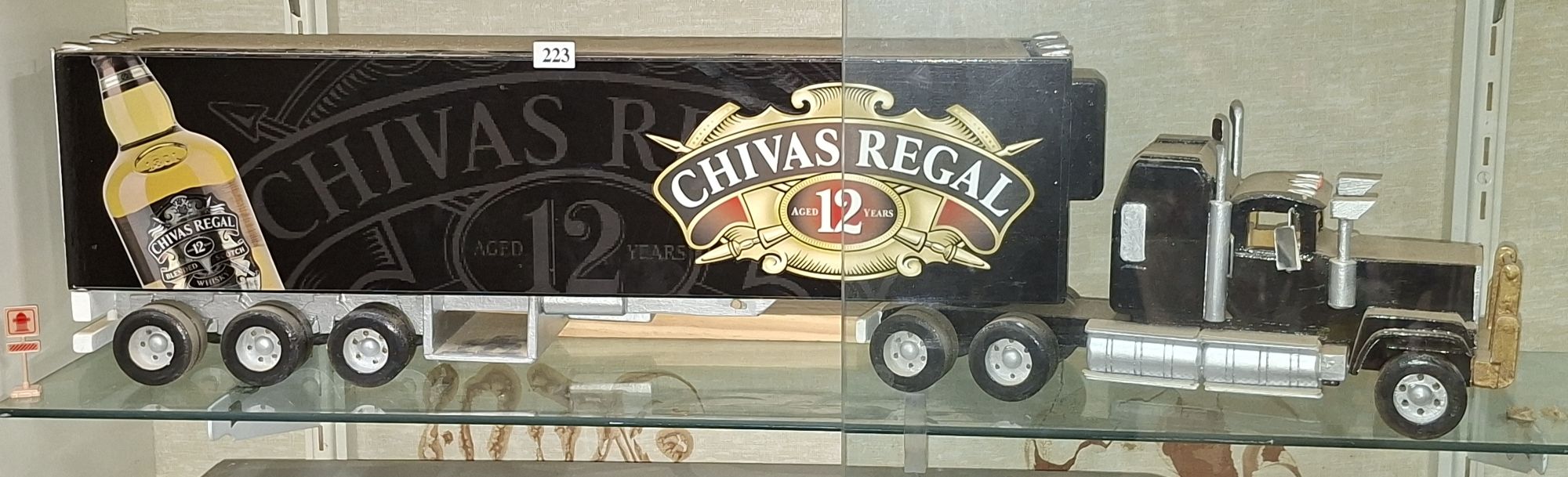 223 · WOODEN TRUCK AND TRAILER