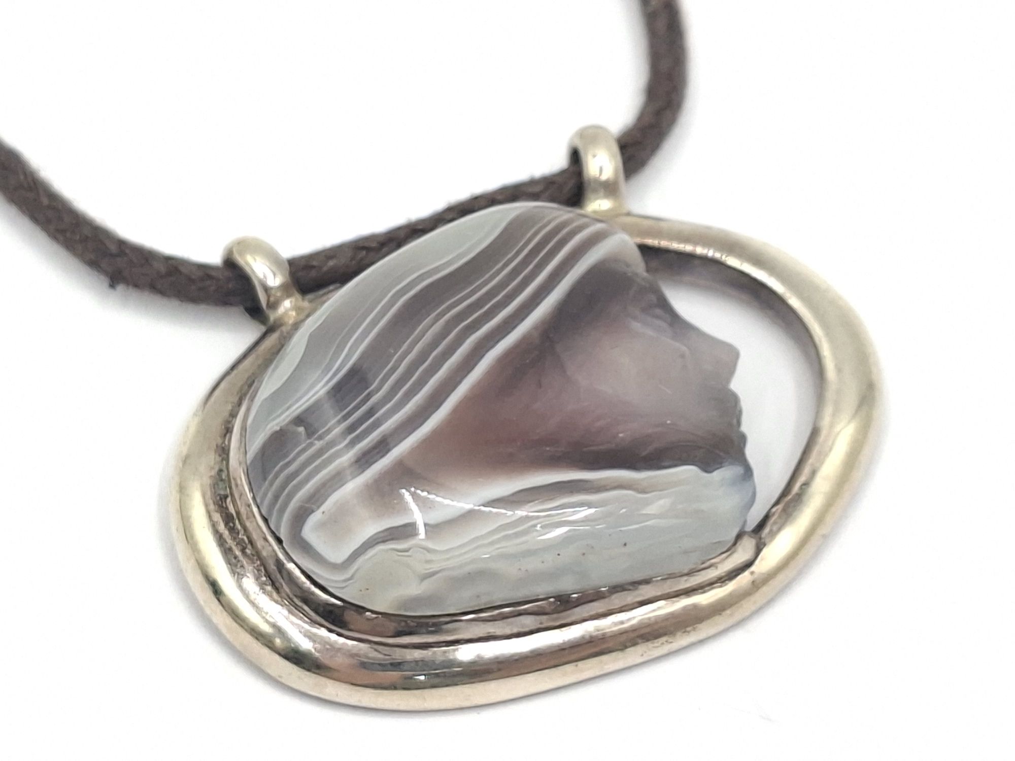 Sterling Silver Agate Pendant