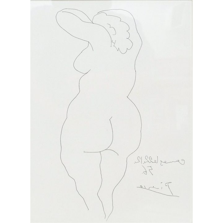 Pablo Picasso ''Nu de Dos'' 1987 Plate Signed Etching Framed
