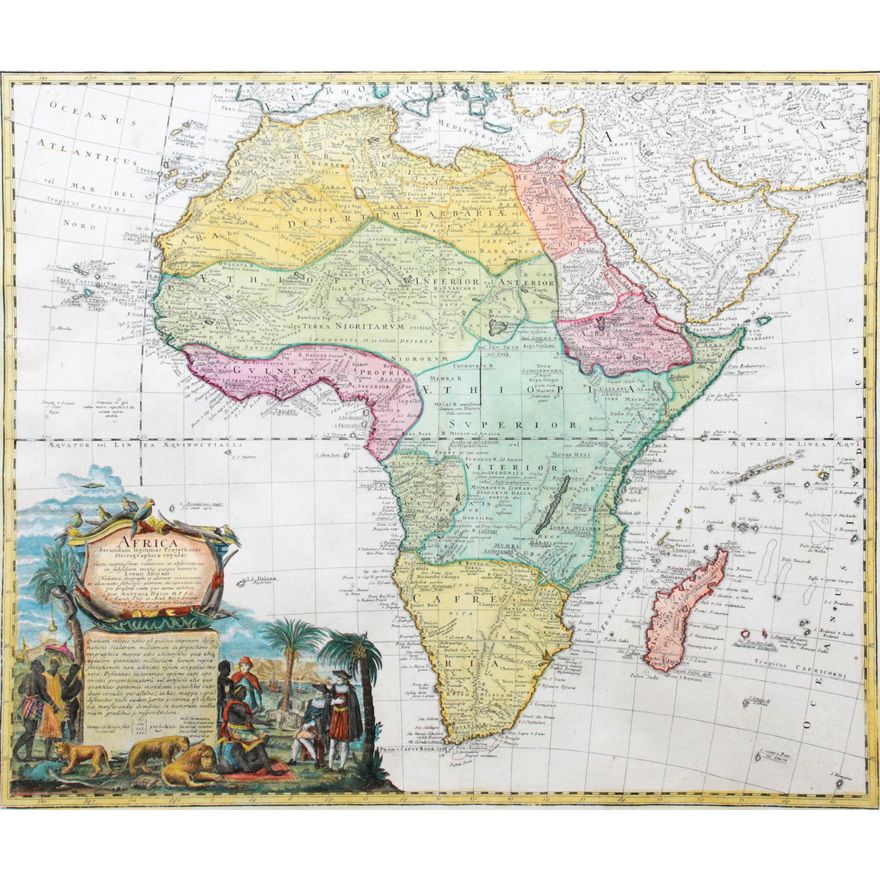 Johann Baptist Homann, Johann Matthias Haas | Africa Secundum legitimas Projectionis…