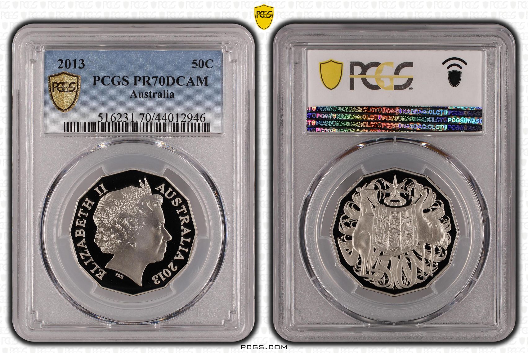 Elizabeth II, Fifty Cent, 2013, PCGS PR 70DCAM