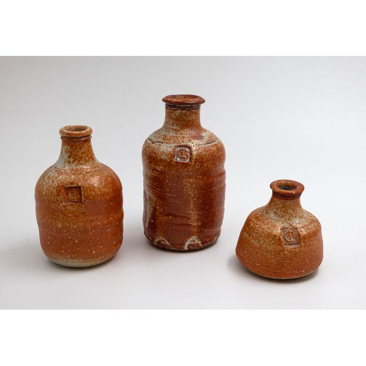 Len Castle - Three stoneware bottles