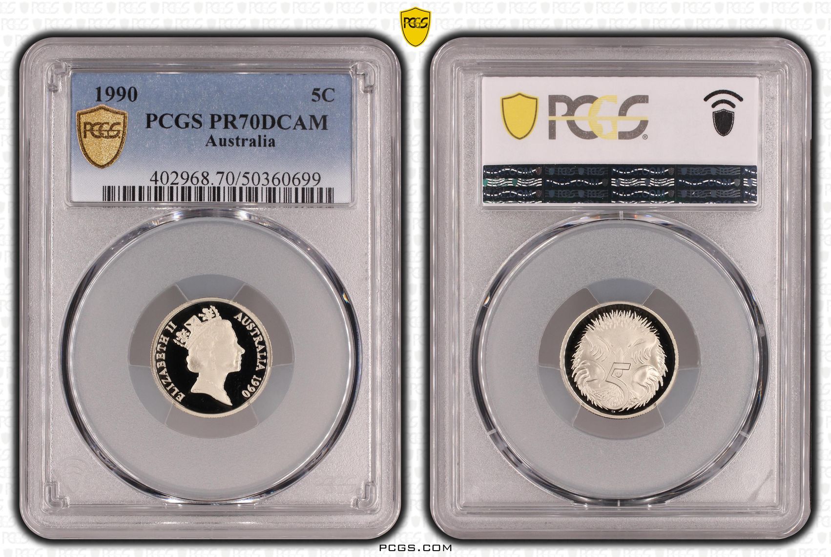Five Cent, 1990, PCGS PR70DCAM