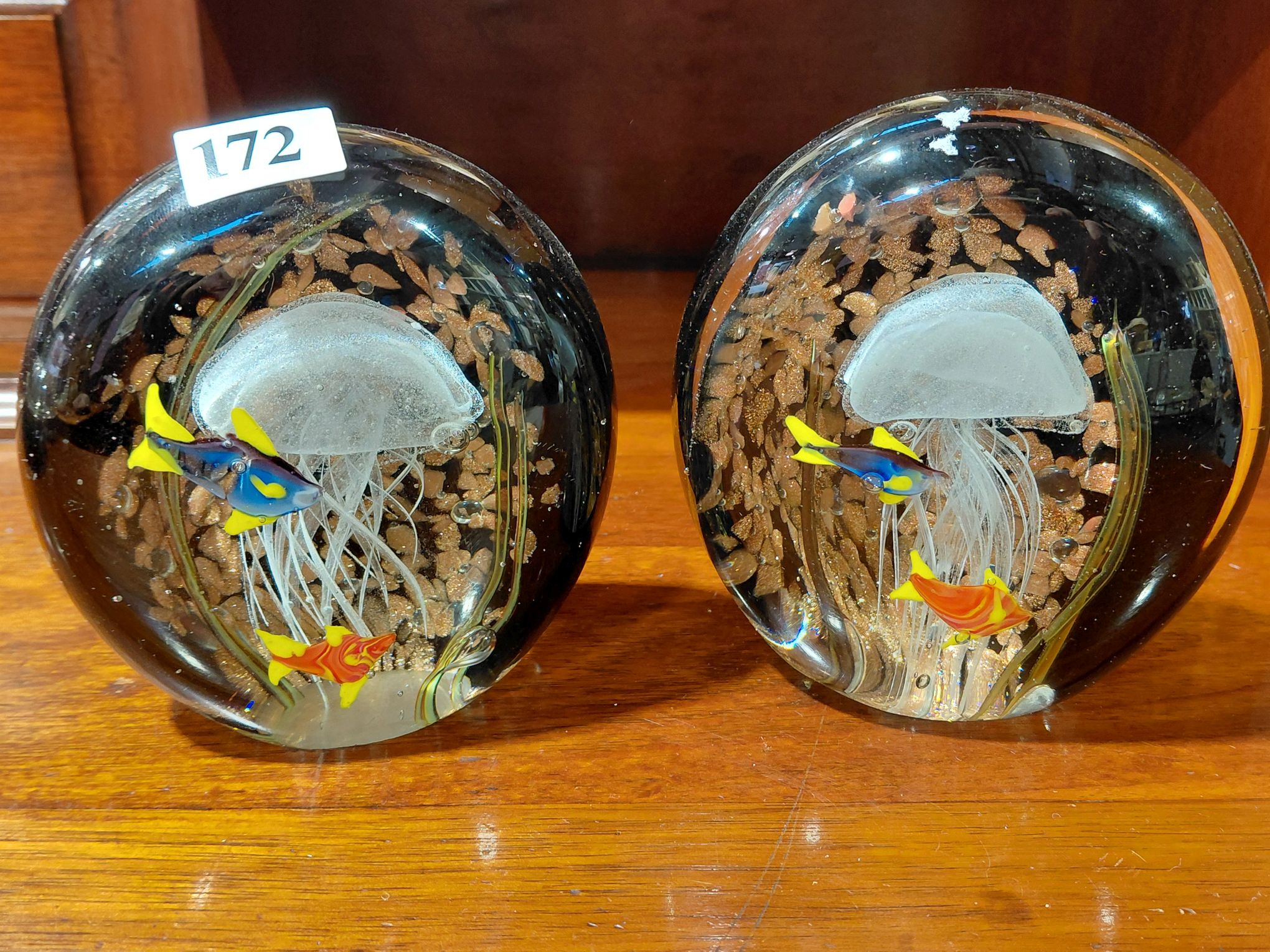 Two Jellyfish Paperweights