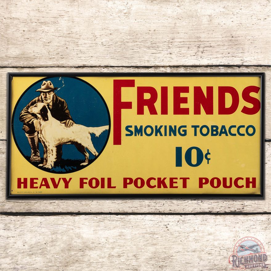Friends Smoking Tobacco 10 Cents SS Tin sign w/ Graphics