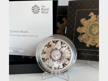 2021 QUEENS BEAST COMPLETER COIN SILVER PROOF 2 POUND