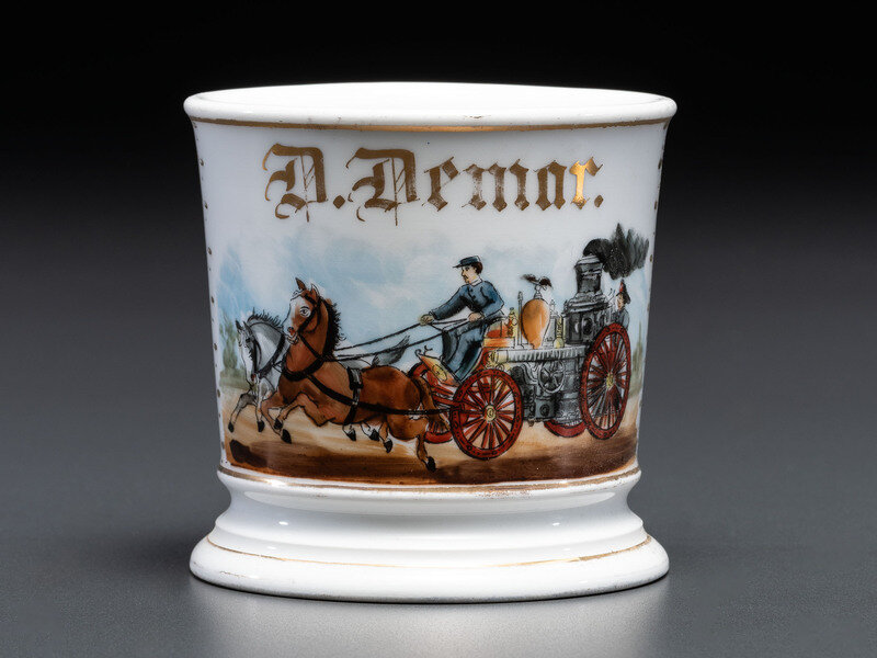 A Fireman's Porcelain Occupational Shaving Mug