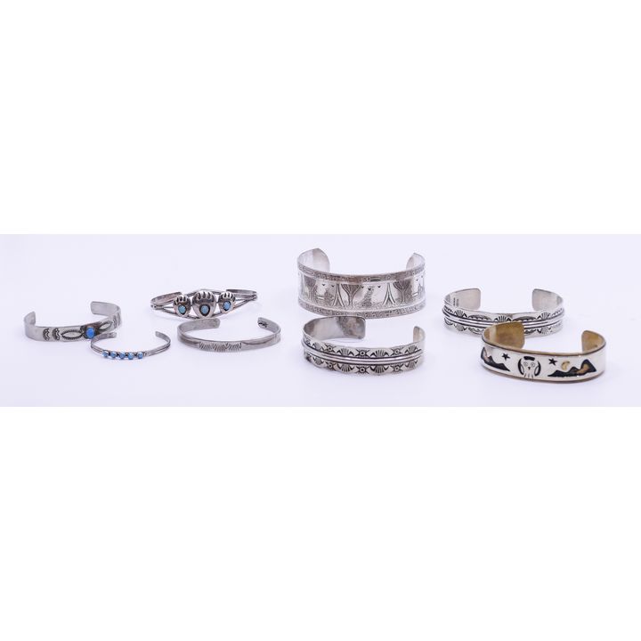 Box Coin Silver & Brass SW Bangle Bracelets