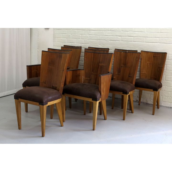 SET OF 10 DINING CHAIRS