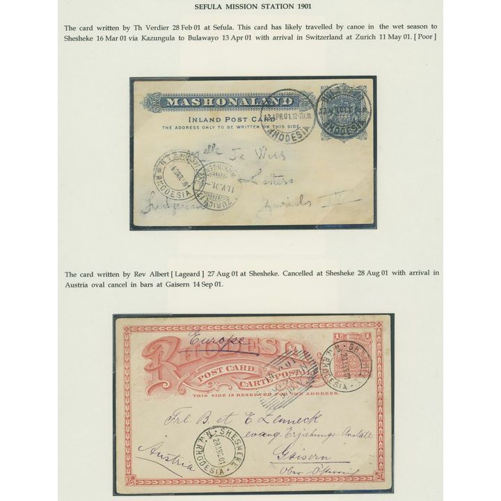 24140 - The Rhodesias Featuring the Paul Peggie Postal History ...