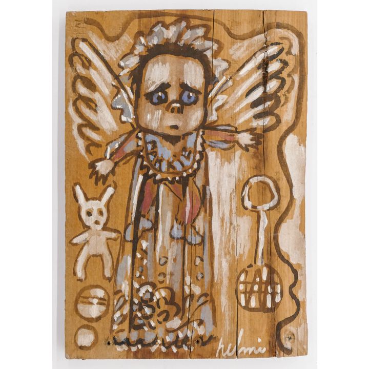 Helmi Juvonen ''Baby Angel'' Tempera on Wood