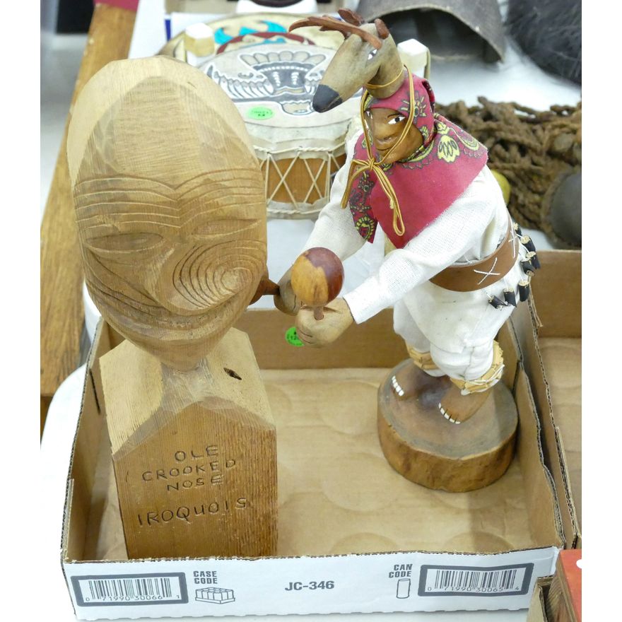 Box 2pc Native Made Doll & Totem