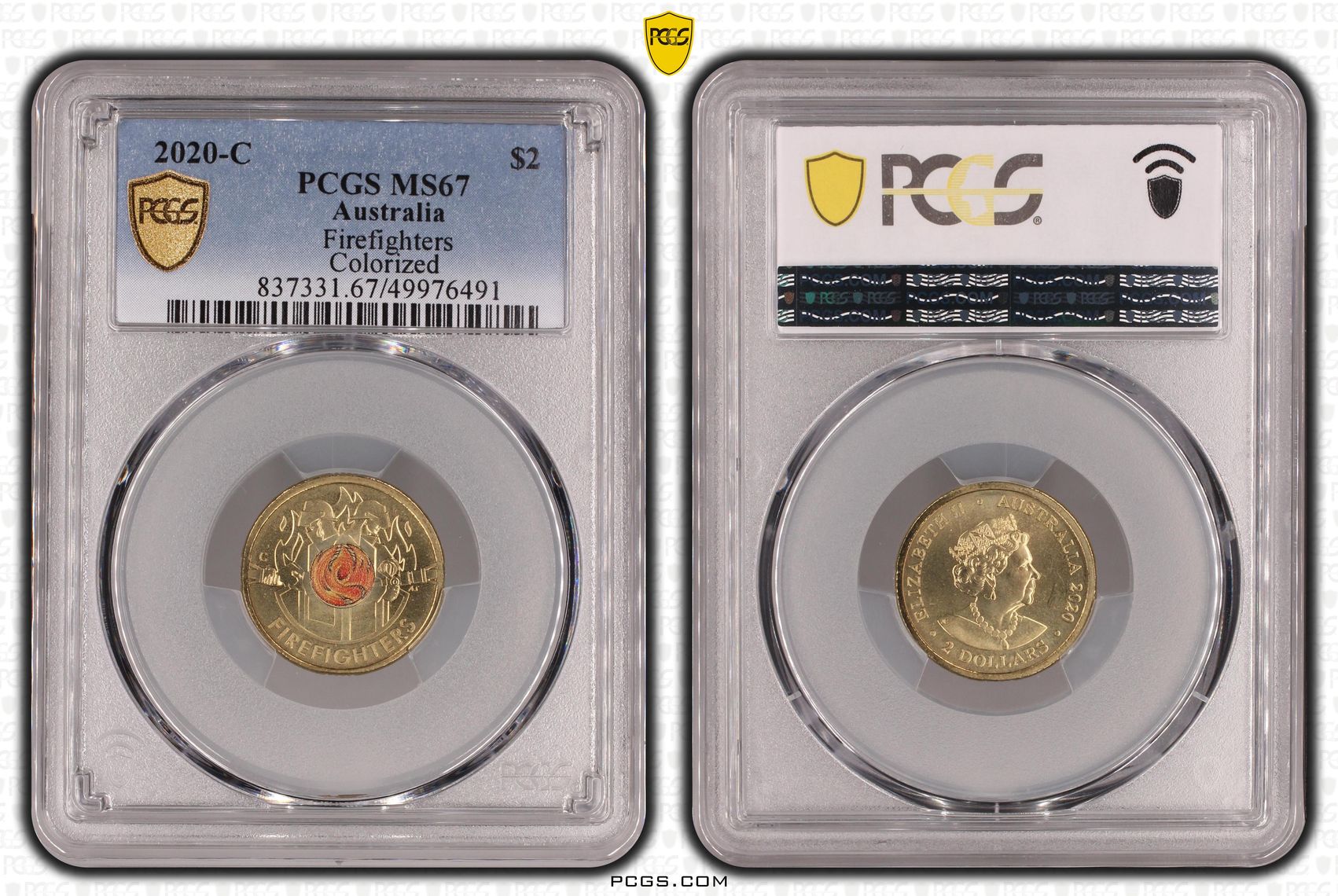 Firefighters Colorized, Two Dollar, 2020-C, PCGS MS67