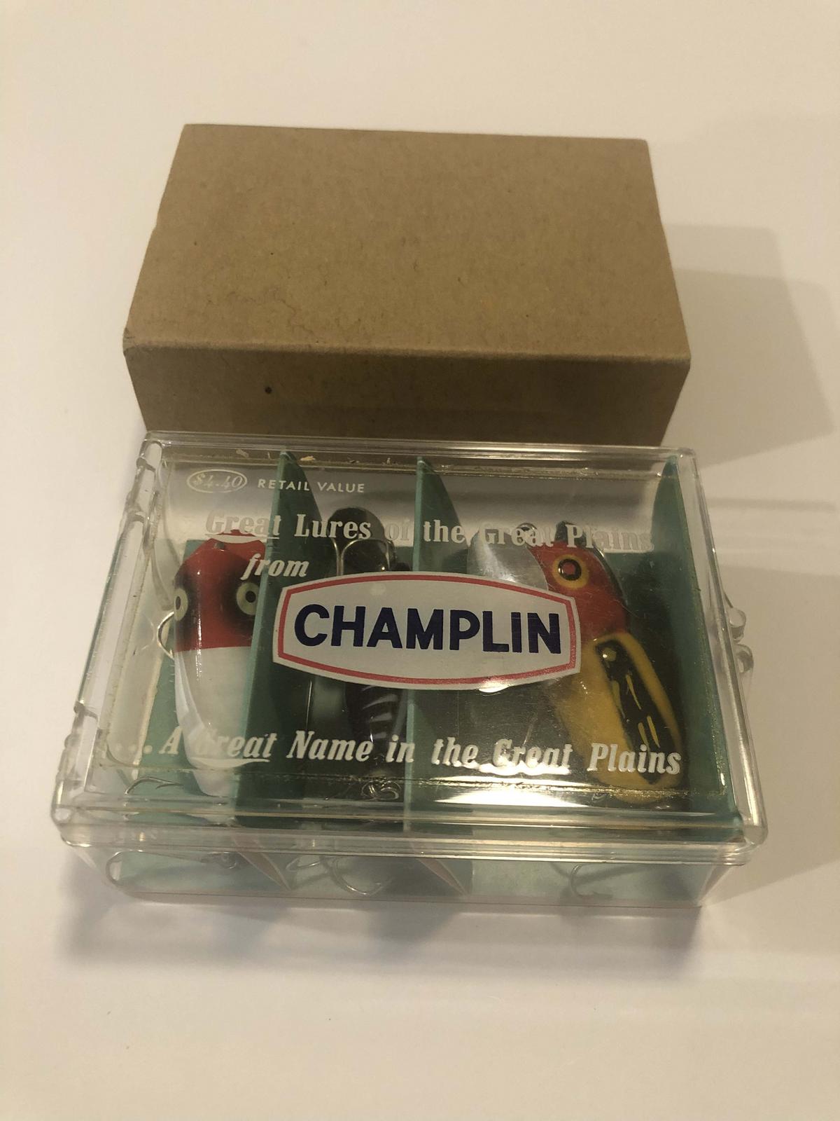 RARE* Vintage Champlin Oil Heddon Lure Kit