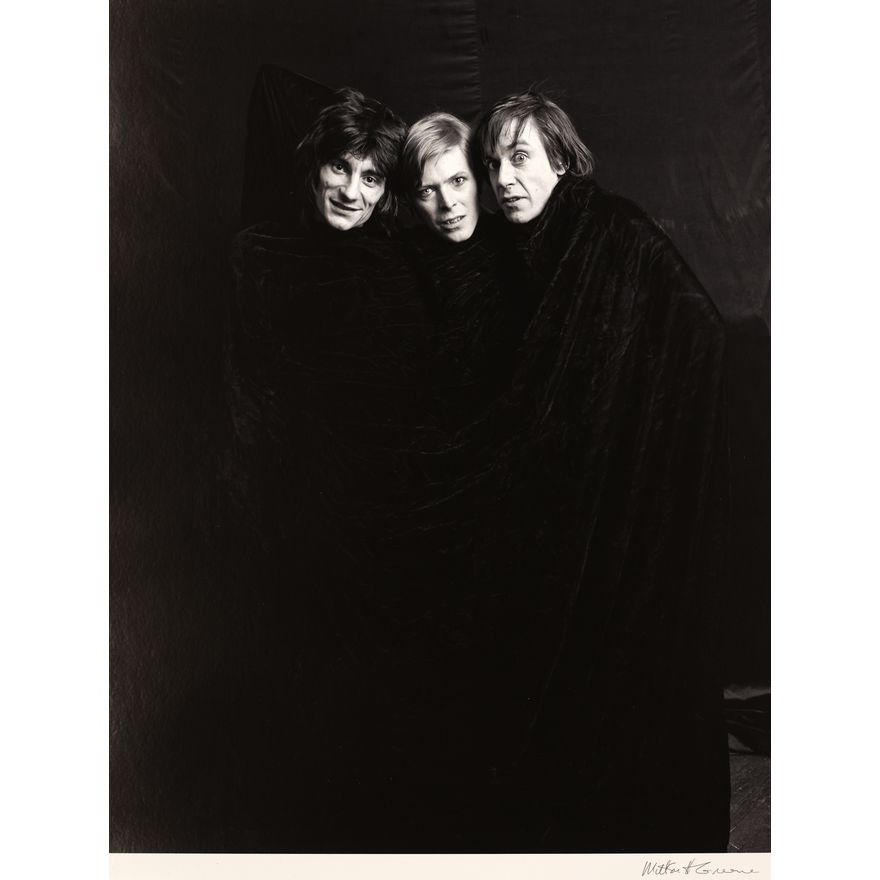 Milton Greene ''Ron Wood, David Bowie, Iggy Pop'' 1980