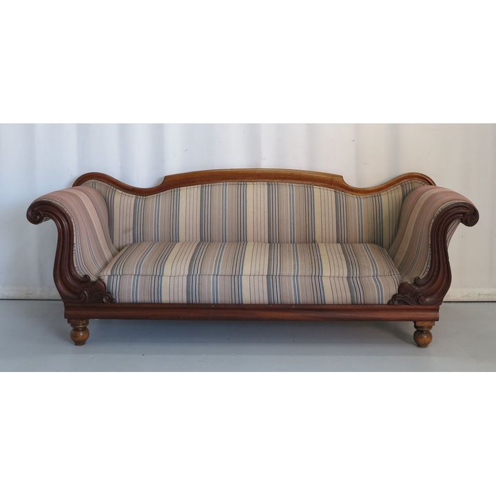 BIEDERMEIER STYLE UPHOLSTERED SOFA