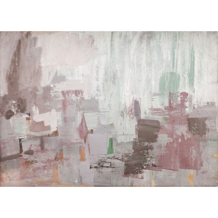 Morris Shulman ''Untitled'' (Abstraction) 1959 Casein