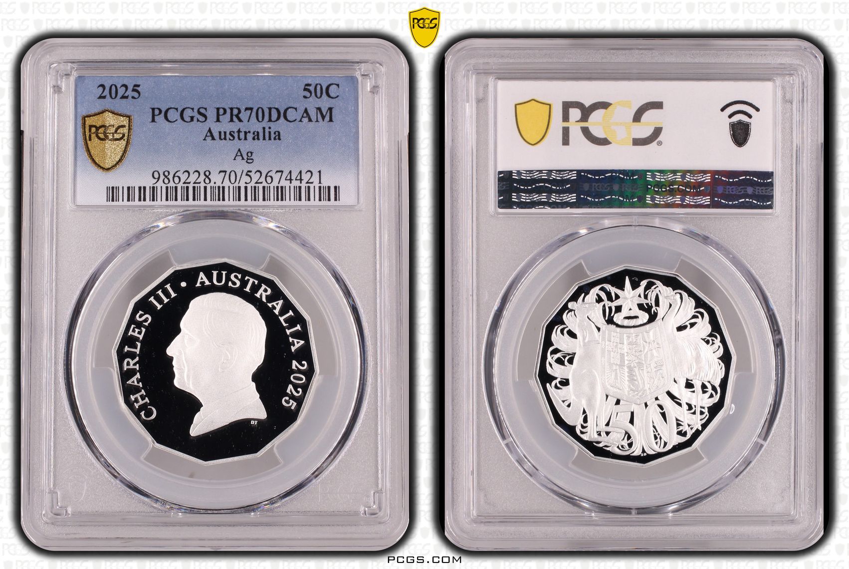 Silver, POP 9/0, Fifty Cent, 2025, PCGS PR70DCAM