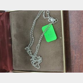 Sterling vintage 18" round chain-link necklace