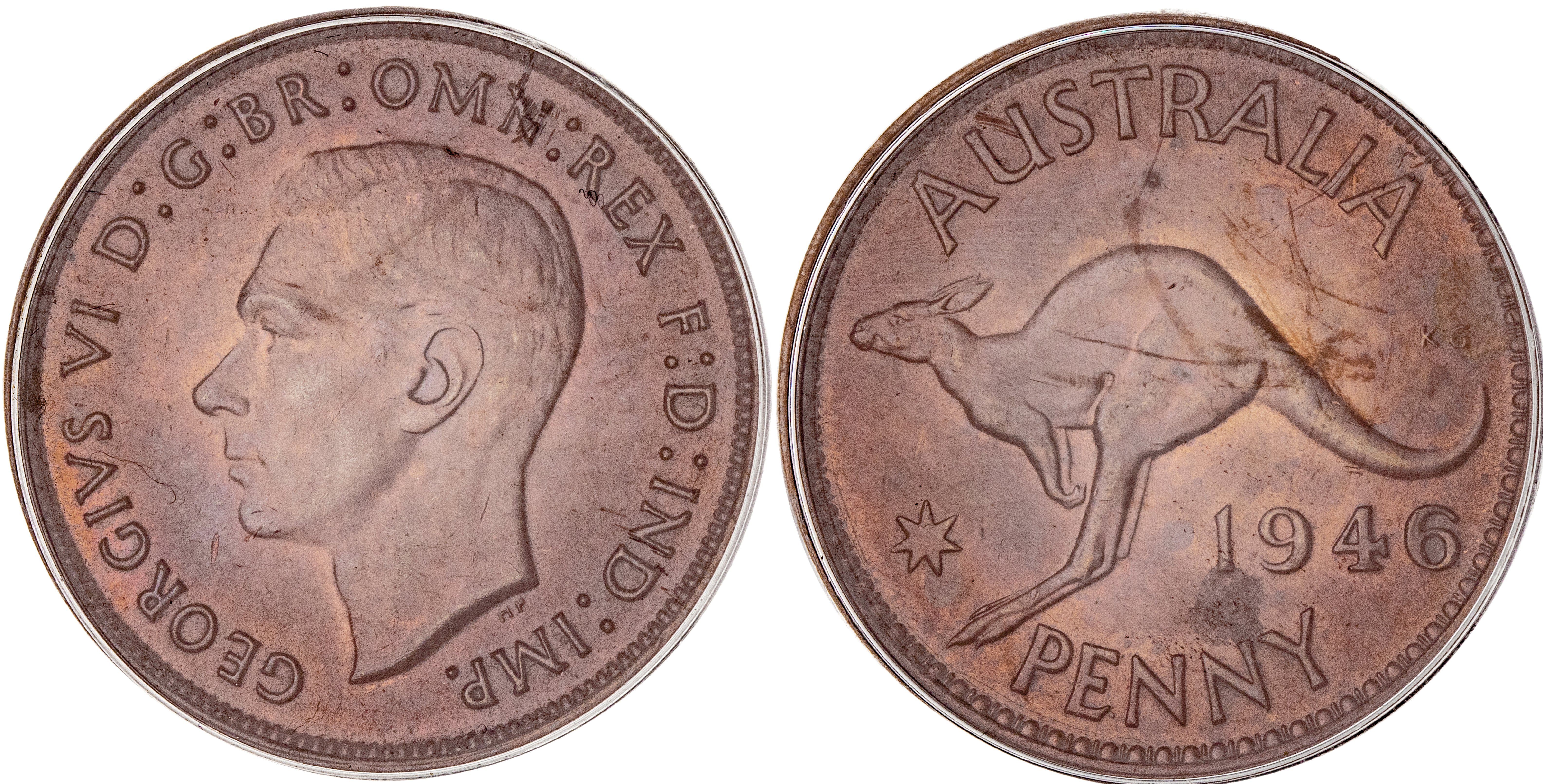 George VI, Penny, 1946, UNC