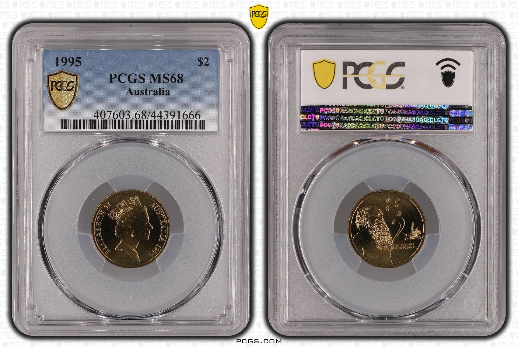 1995 Australia Two Dollar, $2 PCGS - MS68 POP 8/0 -666
