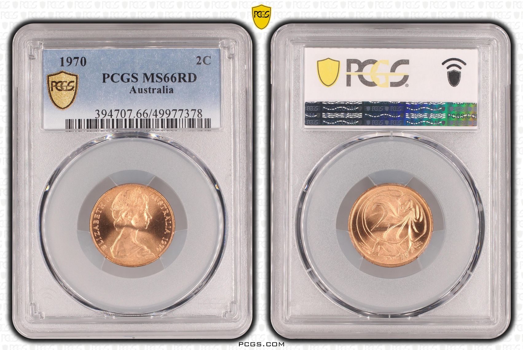 Two Cent, 1970, PCGS MS66RD