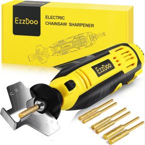 ELECTRIC CHAINSAW SHARPENER KIT WITH TITANIUM-PLATED DIAMOND BITS - HIGH-SPEED CHAIN SAW SHARPENER TOOL AND 6 HIGH HARDNESS SHARPE